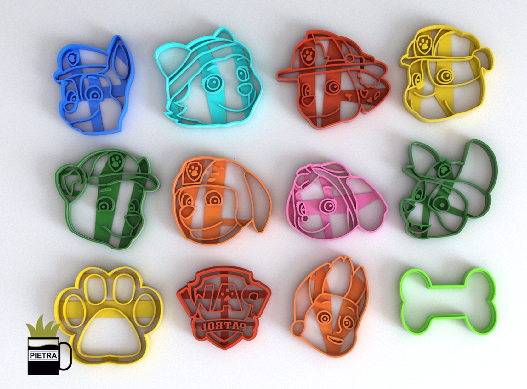 Cookie Cutter Paw Patrol Fondant Multi Use Seal and Cut Into Etsy