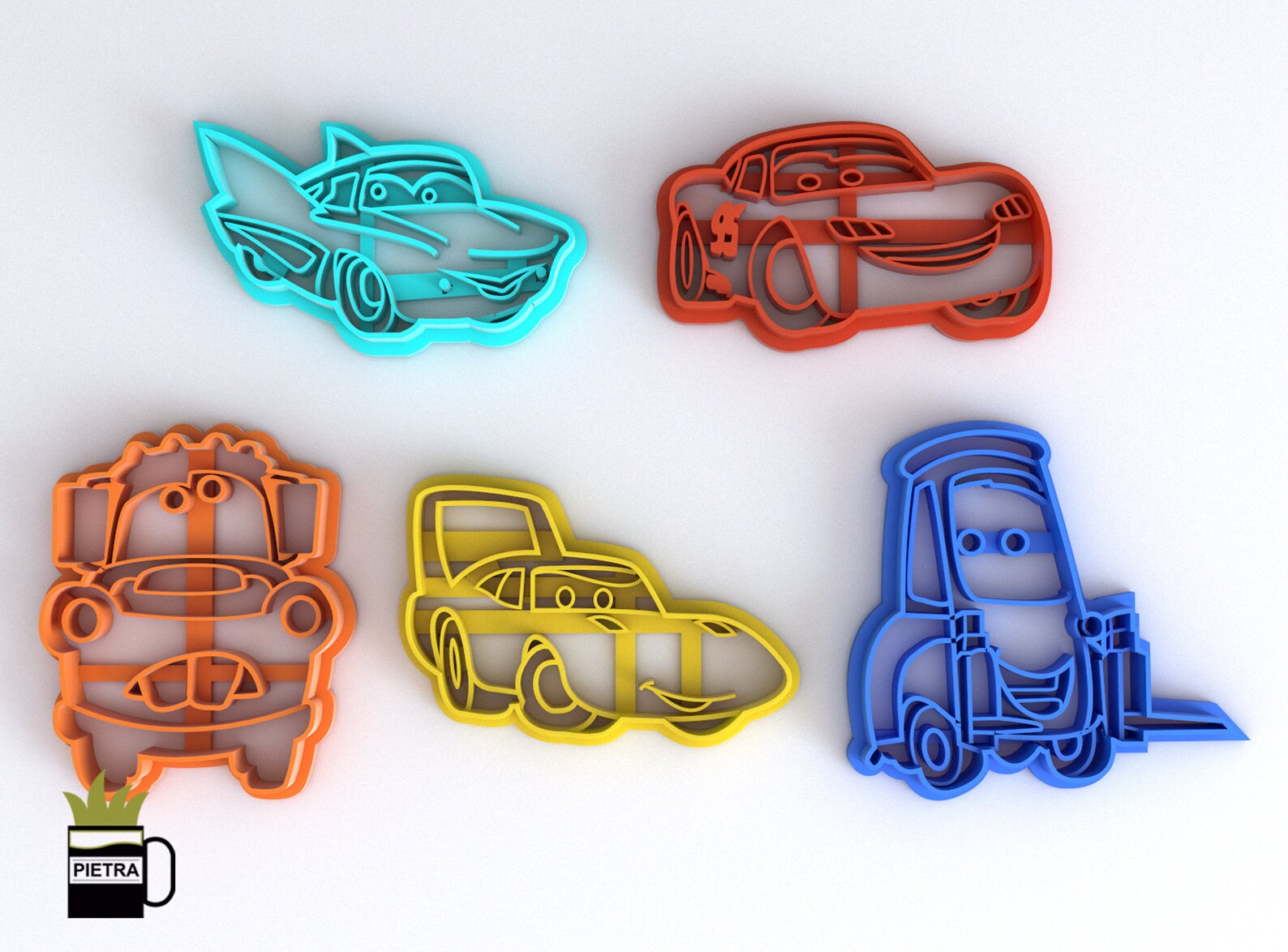 Cookie Cutter Cars Fondant Multi Use Seal and Cut Into One / Etsy
