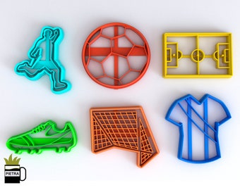 Cookie Cutter Soccer Fondant Multi Use - Seal and Cut Into One / CAKE/ COOKIES/ FONDANT/ Ceramics
