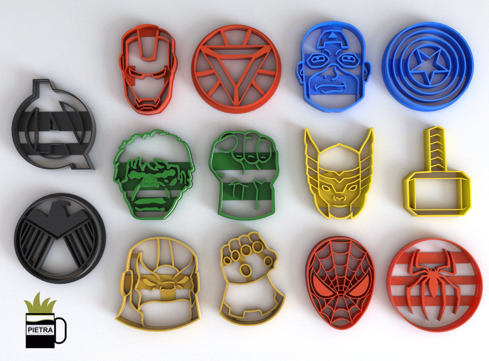 Cookie Cutter Marvel Avengers Fondant Multi Use Seal and Cut Etsy UK