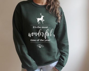 tee Most Wonderful Time for A Reindeer Unisex Sweatshirt 