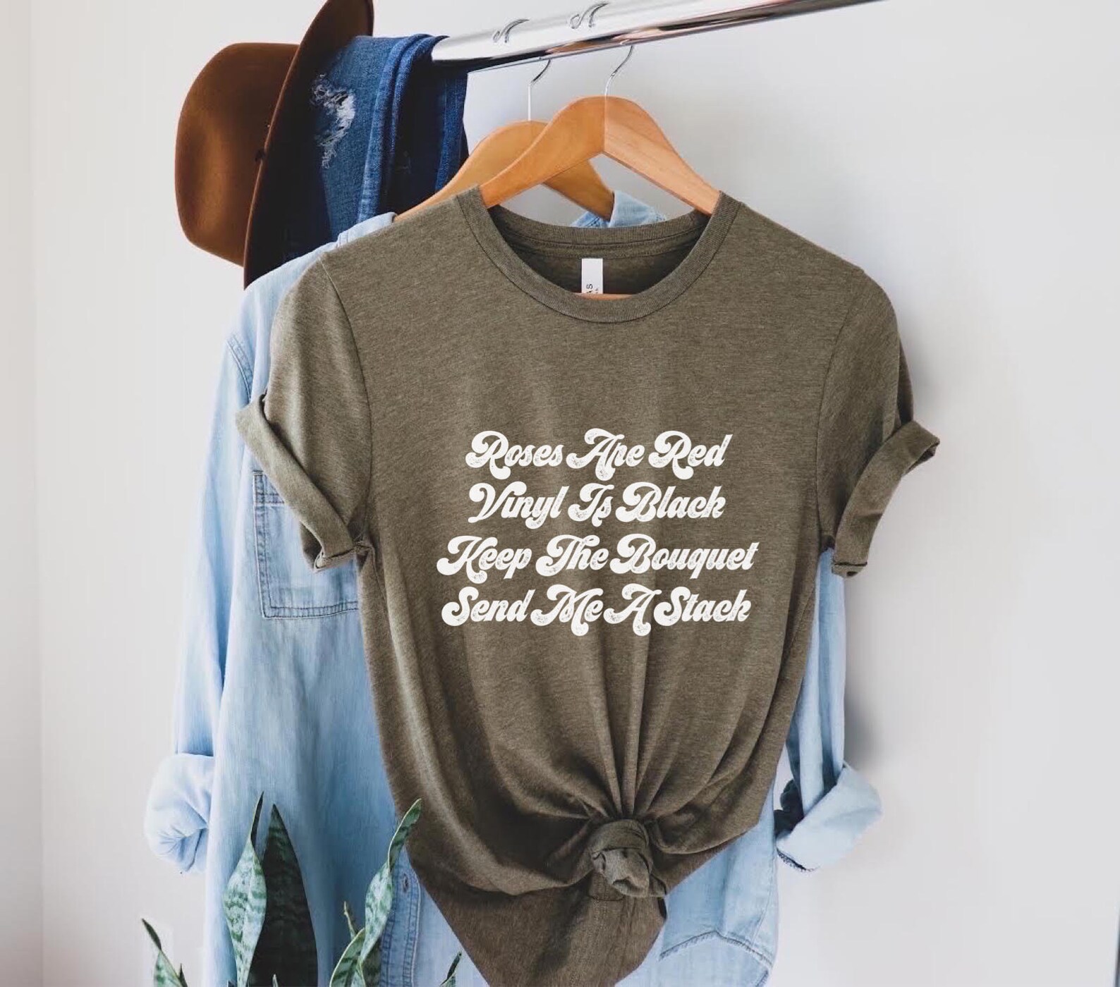 Roses Are Red Vinyl is Black Unisex Shirt Vinyl Record T Etsy