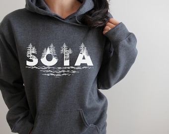 SOTA Trees | Unisex Hoodie Sweatshirt, Minnesota MN Tree Forest Shirt, Outdoors Canoeing Shirt, Camping Shirt, Hiking Hike Fishing Shirt