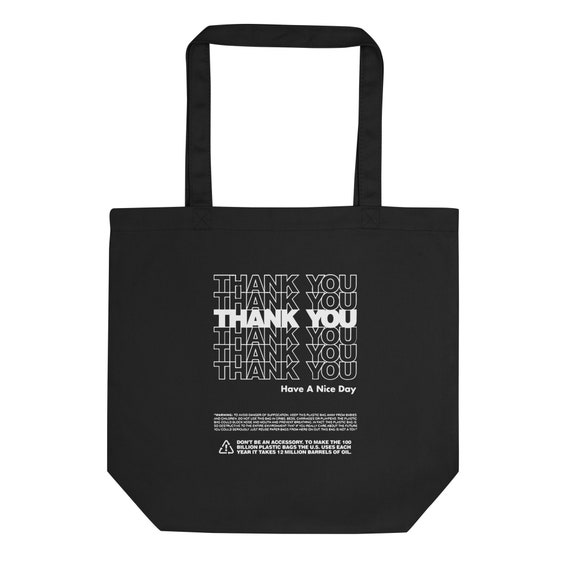 Black thank you bags outlet