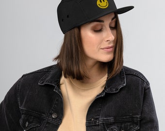 Smiley Face Embroidered 5 Panel Camper Hat, Positive Gifts, Kindness Gifts, Unisex Gifts