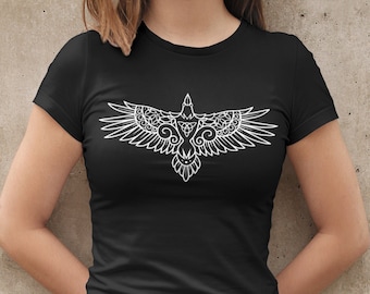 War Raven Viking Shirt | Norse Raven | Viking T Shirt | Nordic Style Tees | Gothic Graphic | Celtic Design | Viking Streetwear
