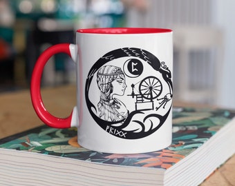 Frigg Viking Coffee Mug | Freya 11oz Coffee Cup | Witchy Photo Mug | Norse Custom Cups | Nordic Accent Coffee Mug | Viking Ceramic Mug
