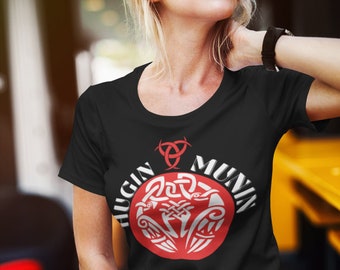 Odin's Ravens Viking Shirt | Hugin & Munin | Triple Horn Of Odin | Norse T Shirt | Nordic Ravens | Viking Design | Witchy | Viking Apparel