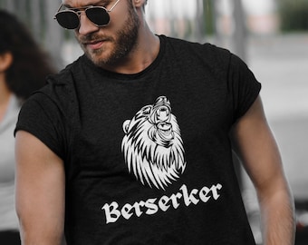 Berserker Viking Shirt | Nordic Bear | Viking Warrior | Norse Design | Witchy Outfit | Gothic T Shirt | Viking Apparel