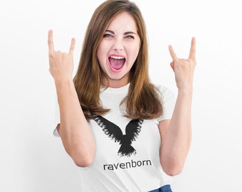 Raven Gothic Shirt | Ravenborn | Witchy T Shirt | Norse | Gothic Clothing | Occult Fashion | Witch Outfit | Gothic Apparel