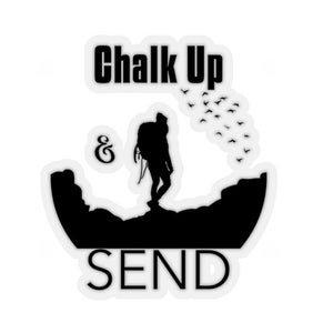 Chalk Up & Send Climbing Sticker | Rock Climbing Decal | Hiking  | Outdoors Sticker | Rock Climbing Design