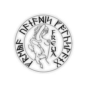 Freya Viking Sticker | Freyja Cats | Norse Decal | Viking Vinyl | Norse Runes | Gothic Sticker | Viking Accessories