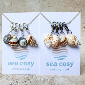 Sea shell crochet stitch markers