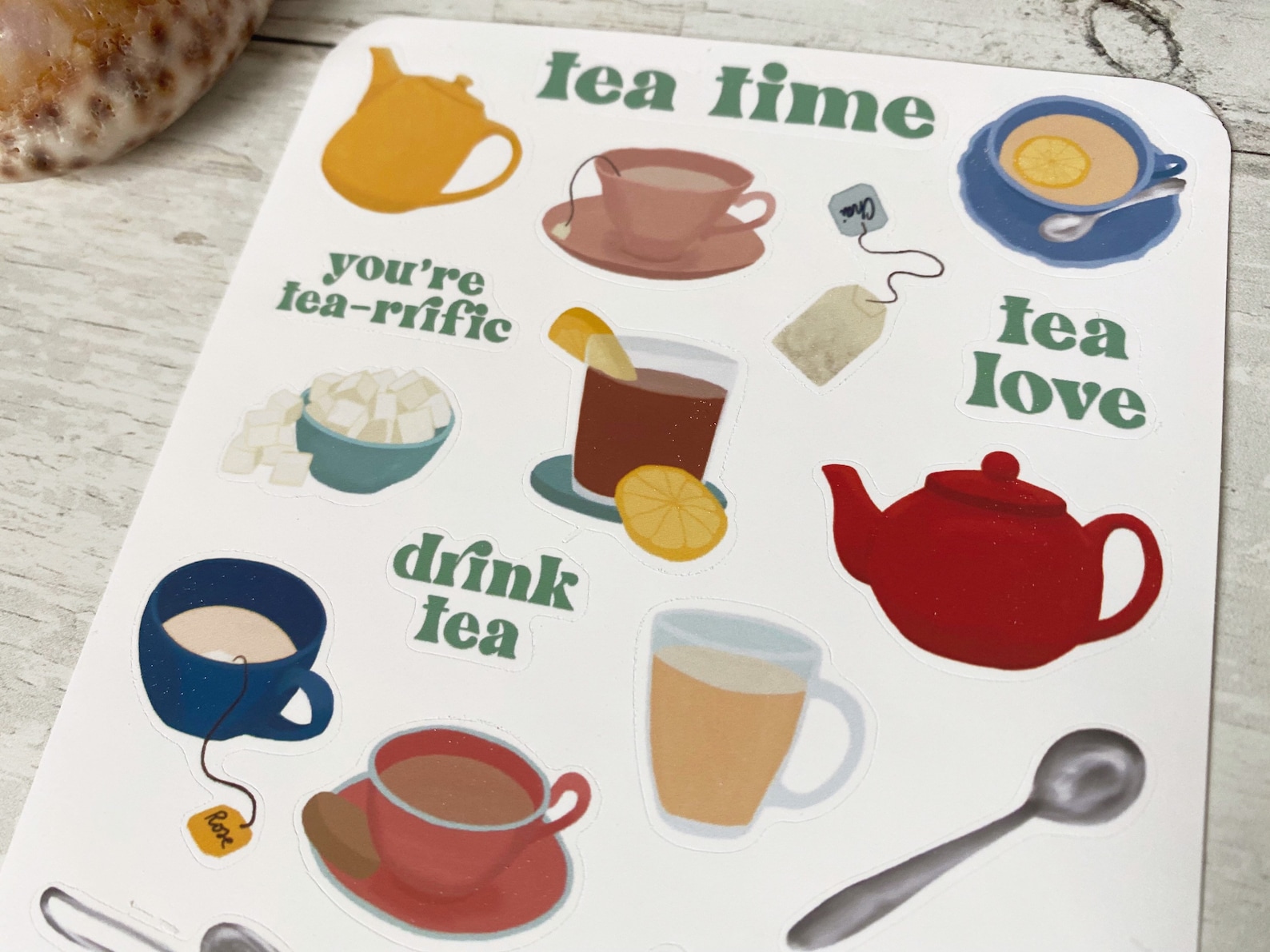 Tea Sticker Sheet Tea Stickers Tea Planner Stickers - Etsy Hong Kong