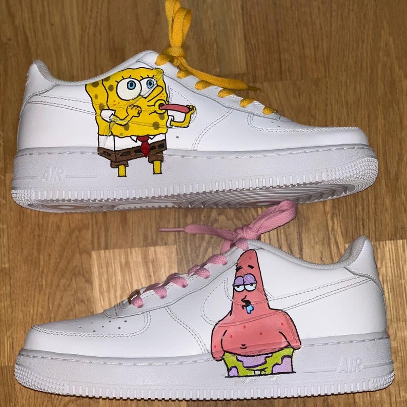 Air force 1 Spongebob Custom Shoe Etsy Air force 1 Spongebob Custom Shoe Etsy