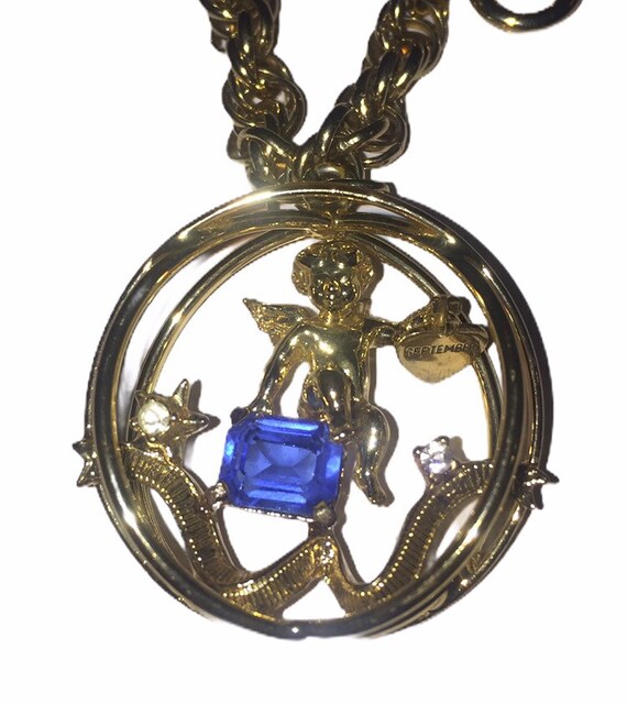 RARE Coro September Birthstone Charm Bracelet