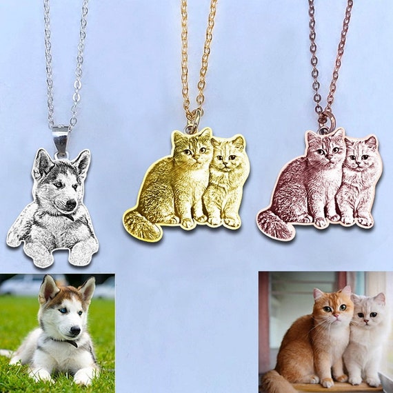 Golden Silver And Brass Personalized Pet Photo Pendant at Rs 650 in Jaipur