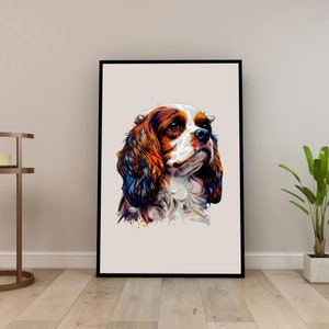 Cavalier King Charles Spaniel Portrait Print – 5 Aspect Ratios PNG Wall Art
