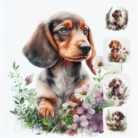 Dachshund Puppy Dog - 5D Diamond Painting 