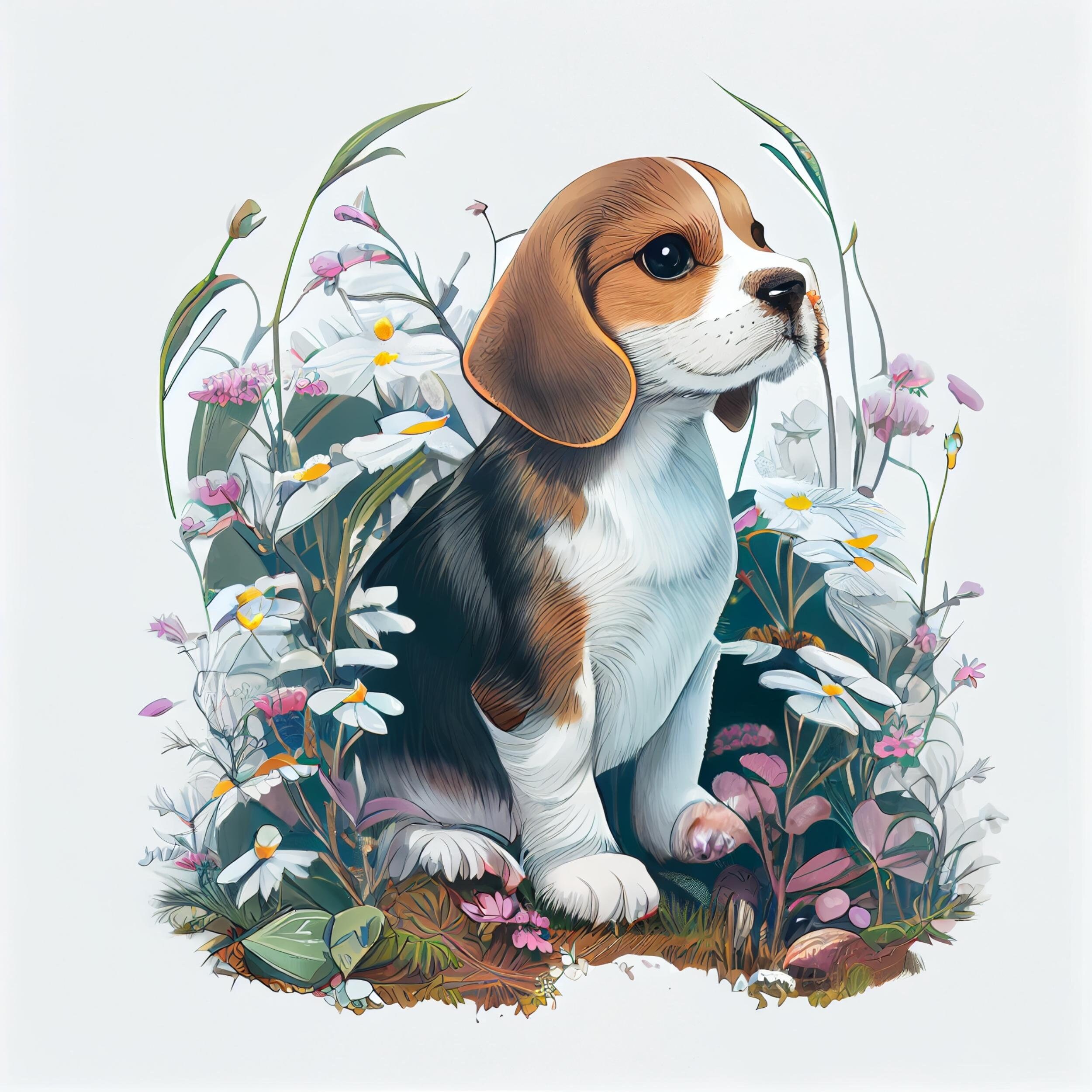 Beagle Puppy Watercolor Clipart Bundle, 15 Dog PNG JPG, Cute Pet ...
