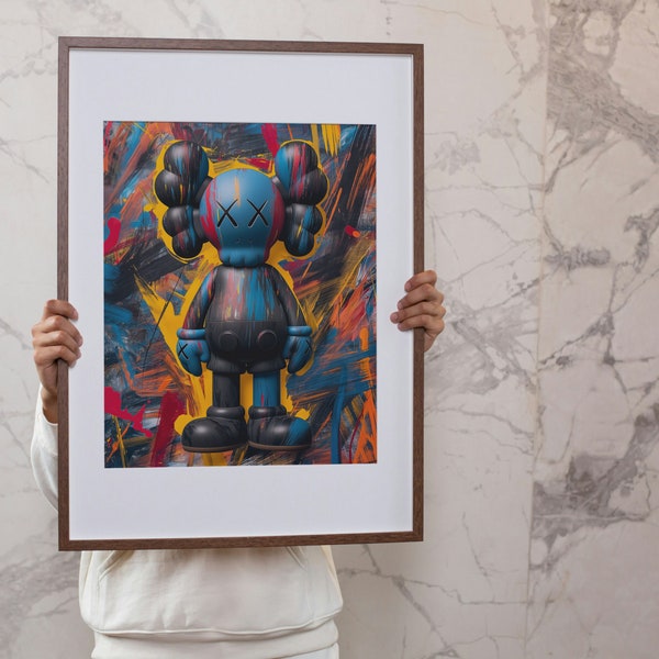 Kaws Figure Wall Art Poster - Printable Digital Download - Print