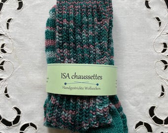44/45 Chaussettes en laine tricotées à la main