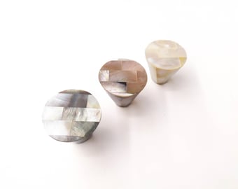 Mother of Pearl Cone Cabinet Knob , set of 2