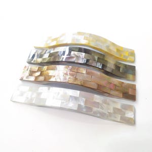 Mother of Pearl Bow Pull  - Pearl Cabinet Bridge Handle