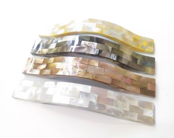 Mother of Pearl Bow Pull  - Pearl Cabinet Bridge Handle