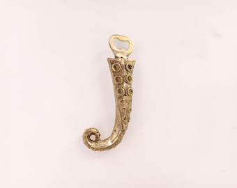 Brass Octopus Bottle Opener - Polished Brass Bar Decor