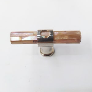 Inlaid Mother of Pearl Short Tube Knob Pearl Cabinet Knob , set of 2 image 4