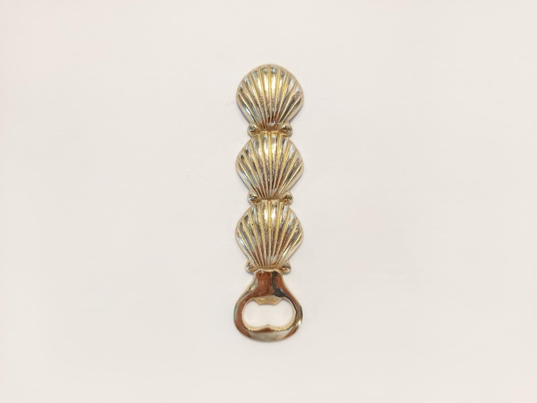 Clam Shell Brass Bottle Opener - Coastal Brass Decor