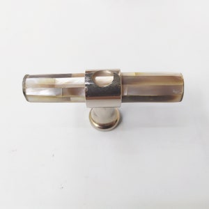 Inlaid Mother of Pearl Short Tube Knob Pearl Cabinet Knob , set of 2 image 2