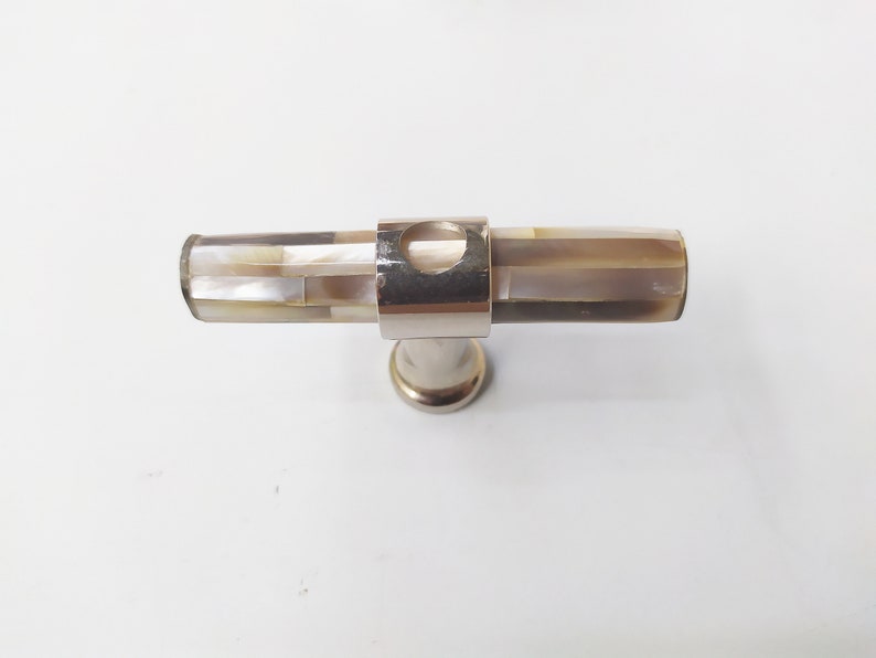 Inlaid Mother of Pearl Short Tube Knob Pearl Cabinet Knob , set of 2 image 2