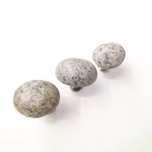 Sea Stone Speckle Knob - River Stone Natural Cabinet Knob , set of 2