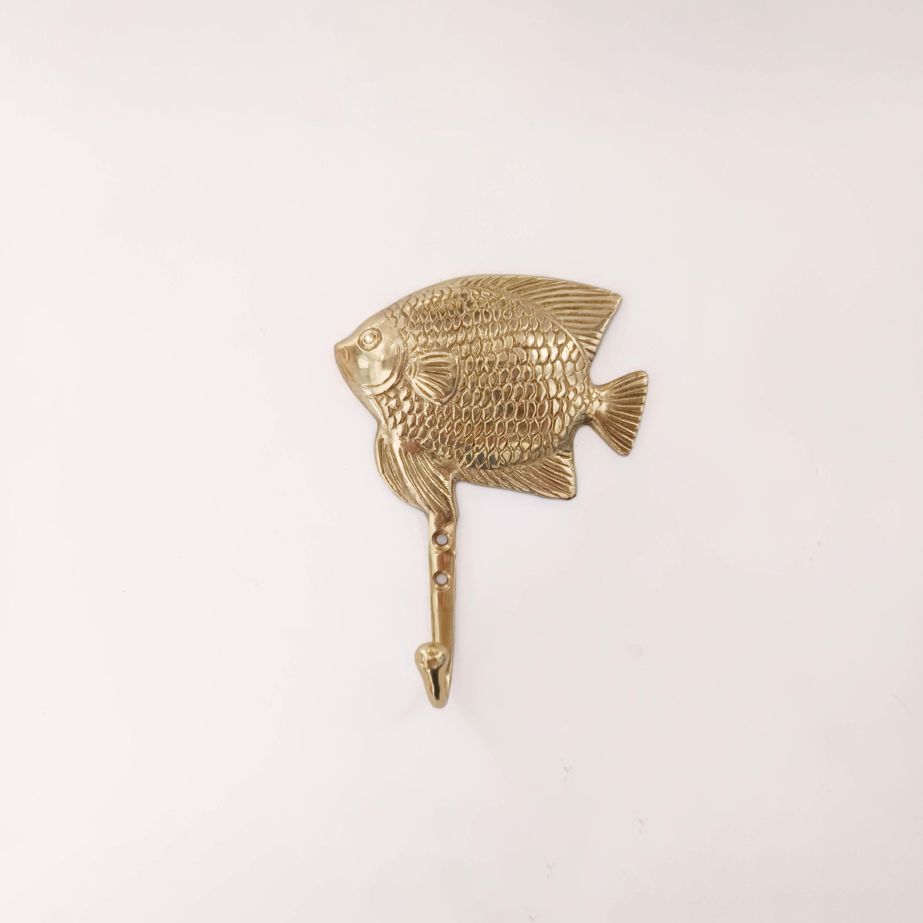 Angelfish Brass Wall Hook, Polished Brass Discus Fish Coat Rack - Etsy  Israel