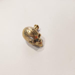 Brass Polished Skull Knob - Antique brass Cabinet Knob