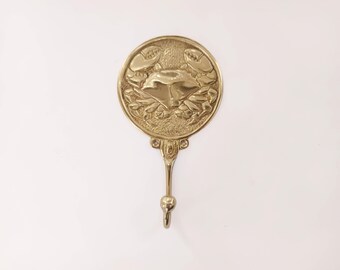 Crab Brass Wall Hook - Polished Brass Zodiac Coat Rack