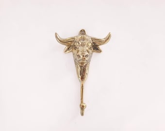 Buffalo Brass Wall Hook - Polished Animal Brass Coat Rack
