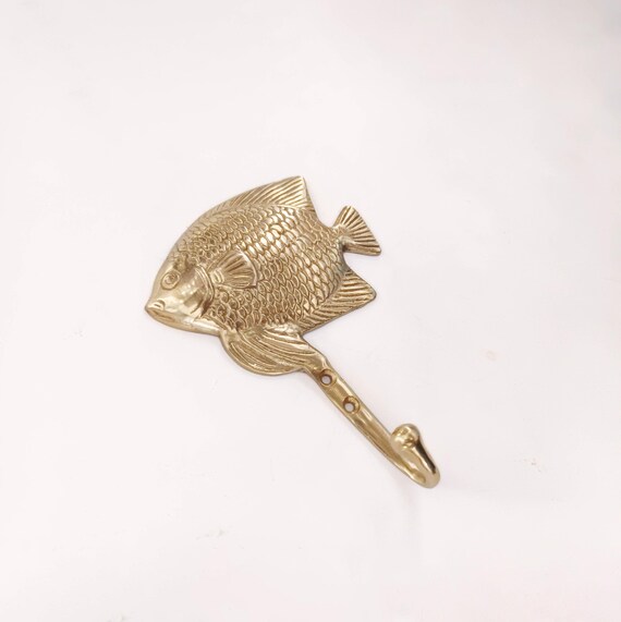 Angelfish Brass Wall Hook, Polished Brass Discus Fish Coat Rack - Etsy  Israel
