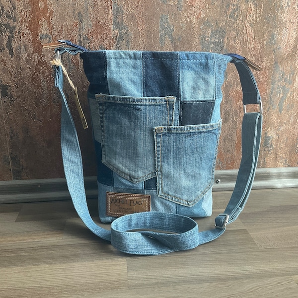 AichelBag Upcycling Jeans Tasche Shopper