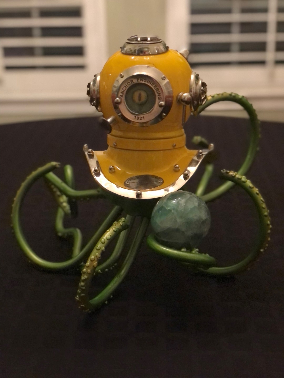 Octopus/ Diving Helmet/ Ocean Art/ Sea Monster/ Tranquil/ Unique