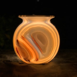 Alabaster Table Lamp / Desk Lamp / 100% natural stone/ beautiful piece of art / unique Christmas Gift