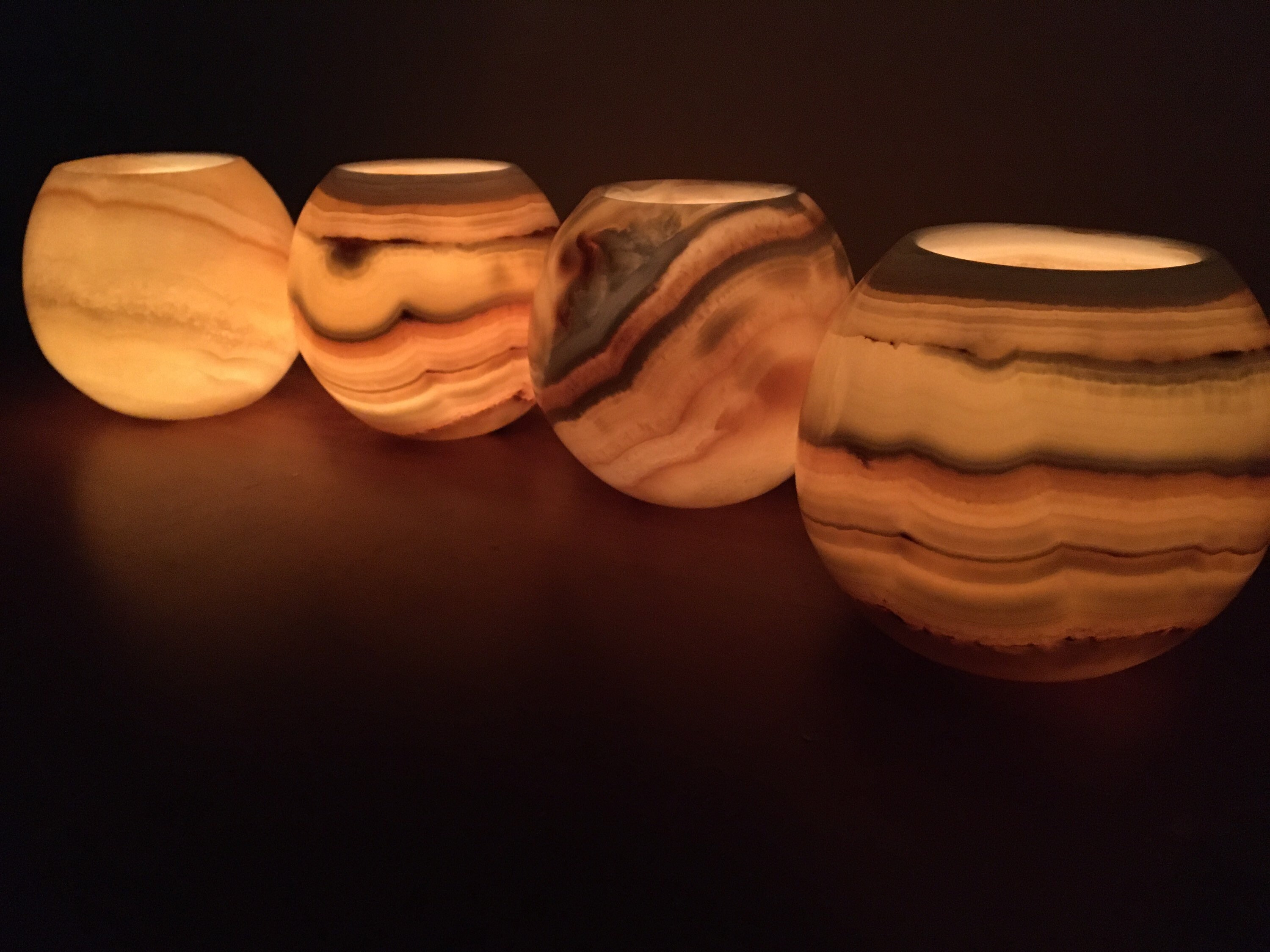 Alabaster Candleholder 4.72 votive tea light candles Etsy