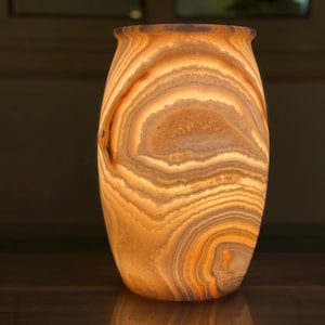 One of a kind Alabaster Lamp Alabaster - table lamp - stone lamp - 100 % natural-  handmade