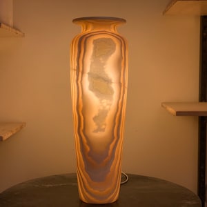 Floor Lamp - Alabaster lamp - vase shape!