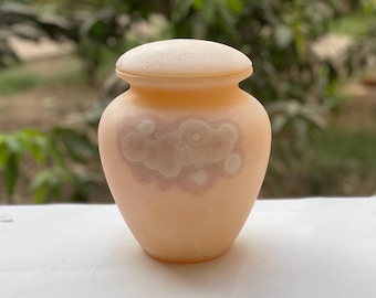 Alabaster Vase - Handmade - With Alabaster Lid - Alabaster Jar - Etsy