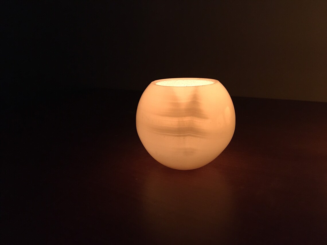 Alabaster Candleholder 3.15 votive tea light candles Etsy