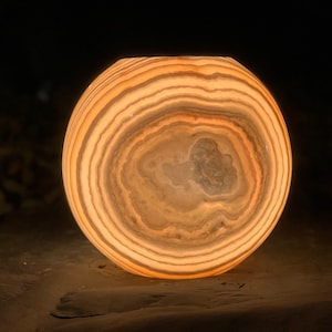 Alabaster Lamp - round shape