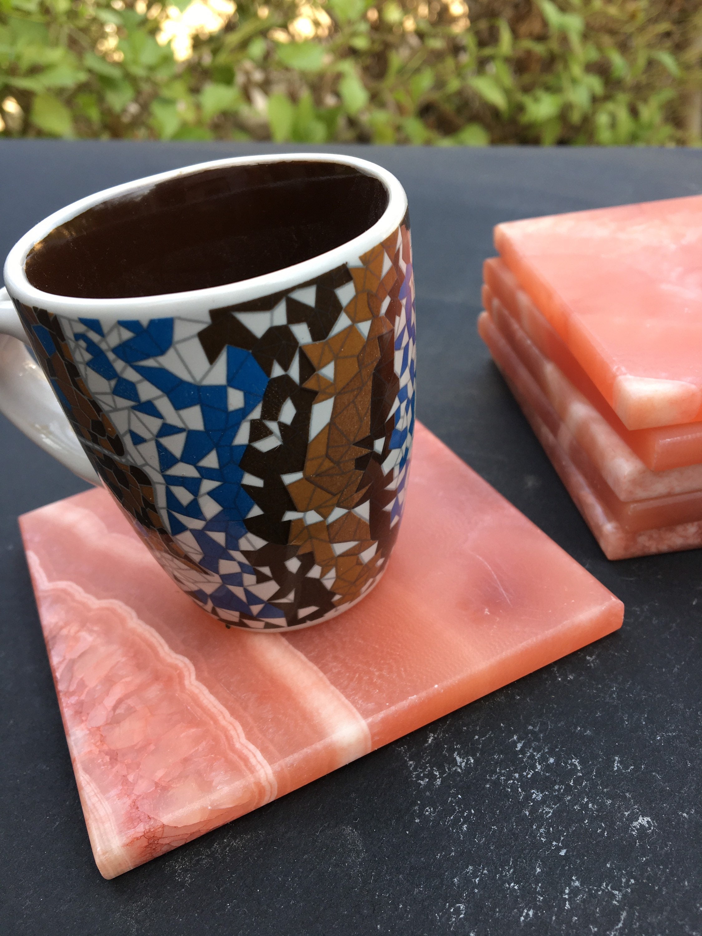 Incredible Alabaster Coasters / natural stone / 100 % natural | Etsy